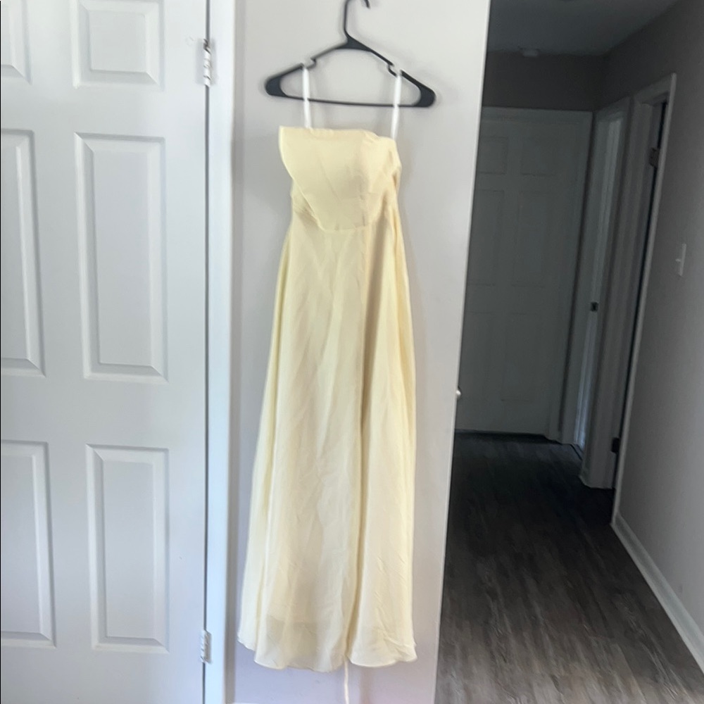 Yellow Strapless Dress